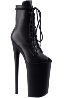 Ботинки-п'ятірки з відкритим носиком. Натуральна шкіра.