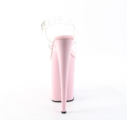 Рожеві босоніжки з прозорим силіконовим верхом