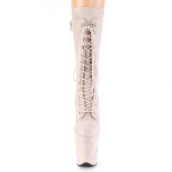 Високі черевики молочного кольору повністю закриті