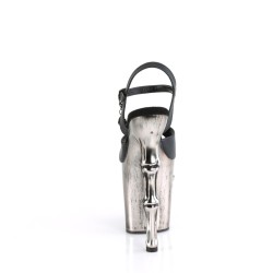 Босоніжки чорні хромовані з черепом