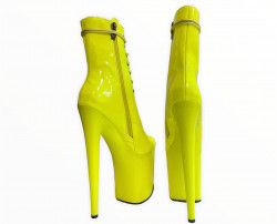 Кислотные жёлтые ботинки тройки для пилона