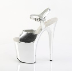 Срібні босоніжки Pleaser