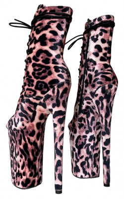 Леопардові ботиночки  з закритим  носиком. Четверки