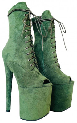 Зелені  ботиночки стріпи для стриптизу