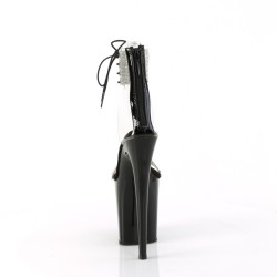 Чорні стріпи з декором із страз