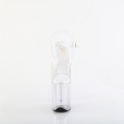 Прозорі стріпи трійки з шкіряною устілкою