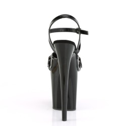 Чорні босоніжки pleaser з сексуальним декором