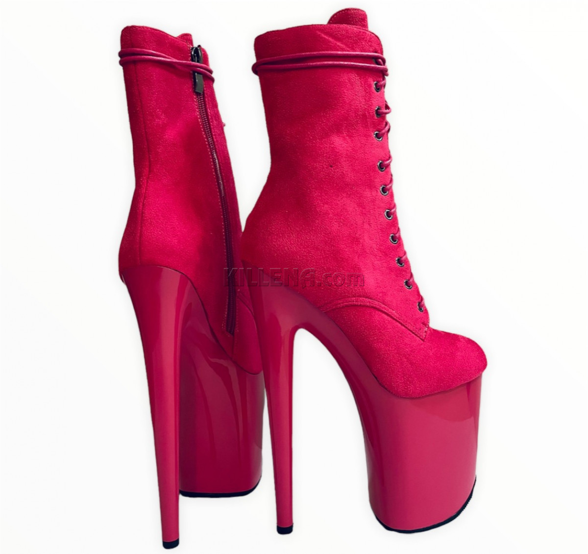 Яскраво-рожеві закриті стрипи черевики для exotic dance