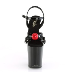 Чорні босоніжки pleaser з сексуальним декором