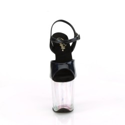 Босоніжки різнокольоровою платформою та чорним верхом