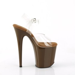 Коричневі босоніжки із силіконовим верхом