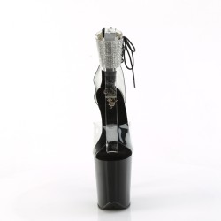 Чорні стріпи з ремінцем із страз