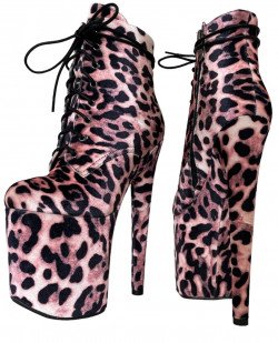 Леопардові  коротенькі трійки ботинки.